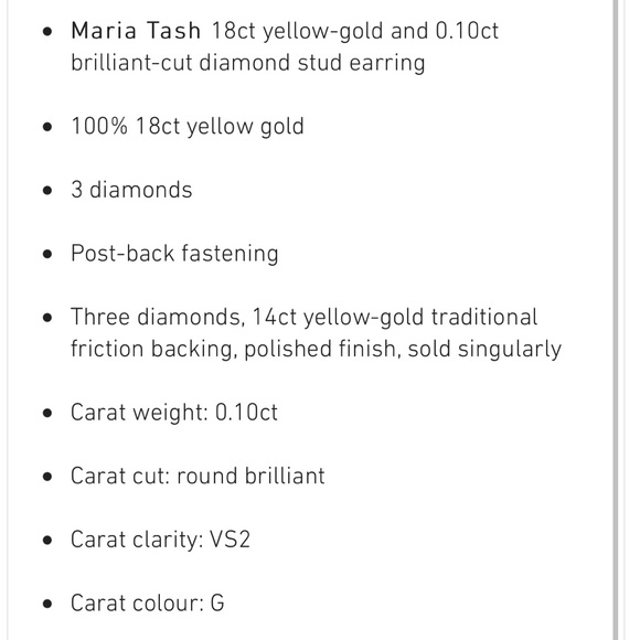 Maria Tash Diamond & 18k Yellow Gold TRINITY 4.5mm Stud Earring - Picture 4 of 5